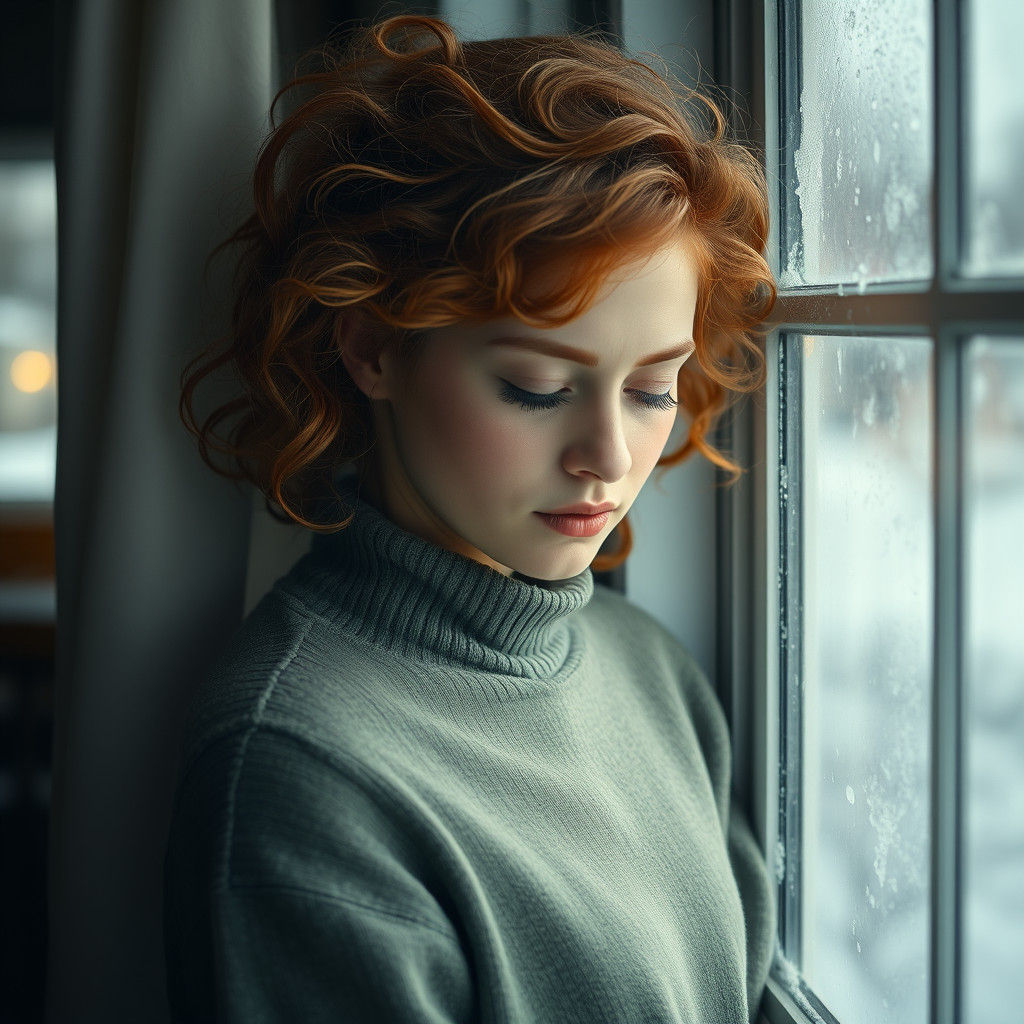Woman in Winter Light: A Cinematic Portrait