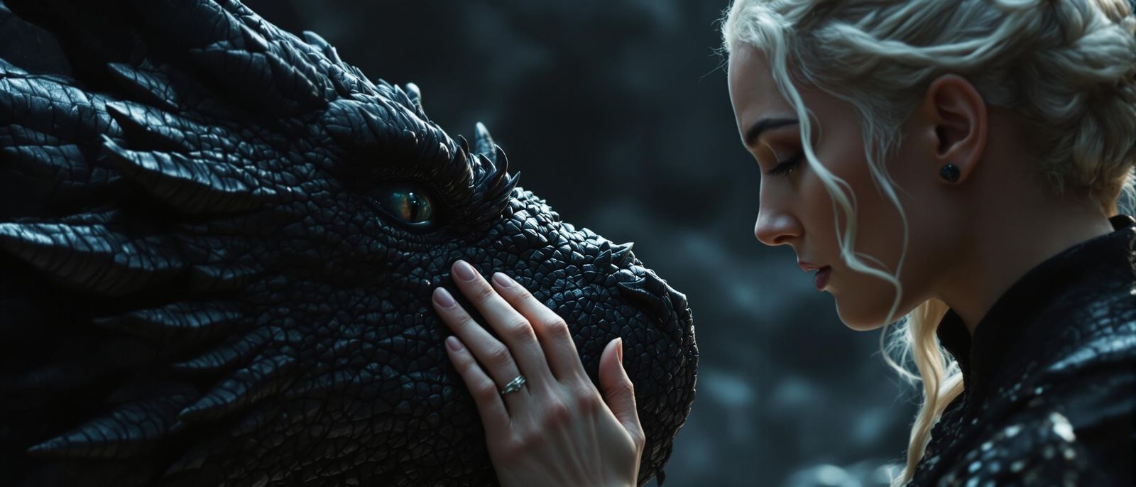 Daenerys and Dragon: A Cinematic Fantasy Portrait