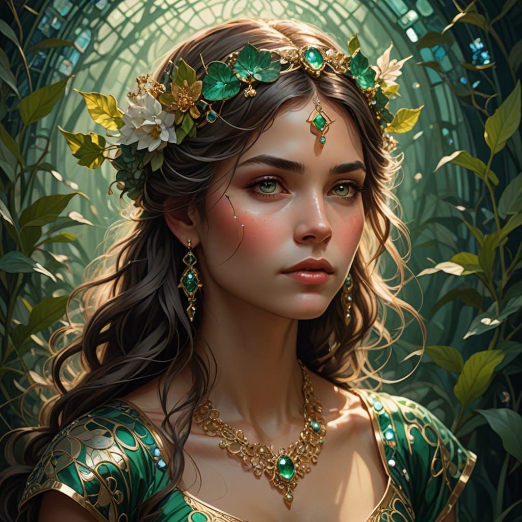 Ethereal Elf Maiden in Elven Attire