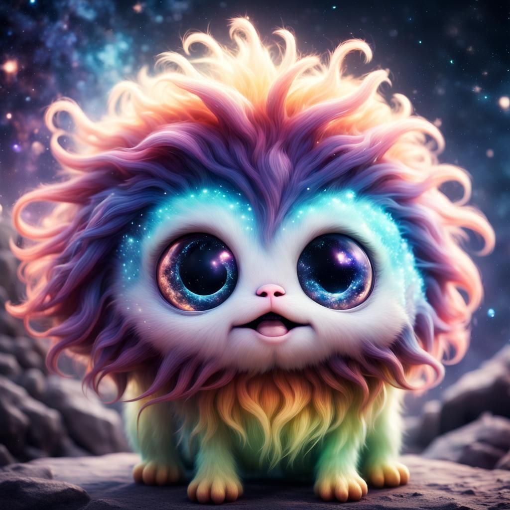 cute adorable creature lion