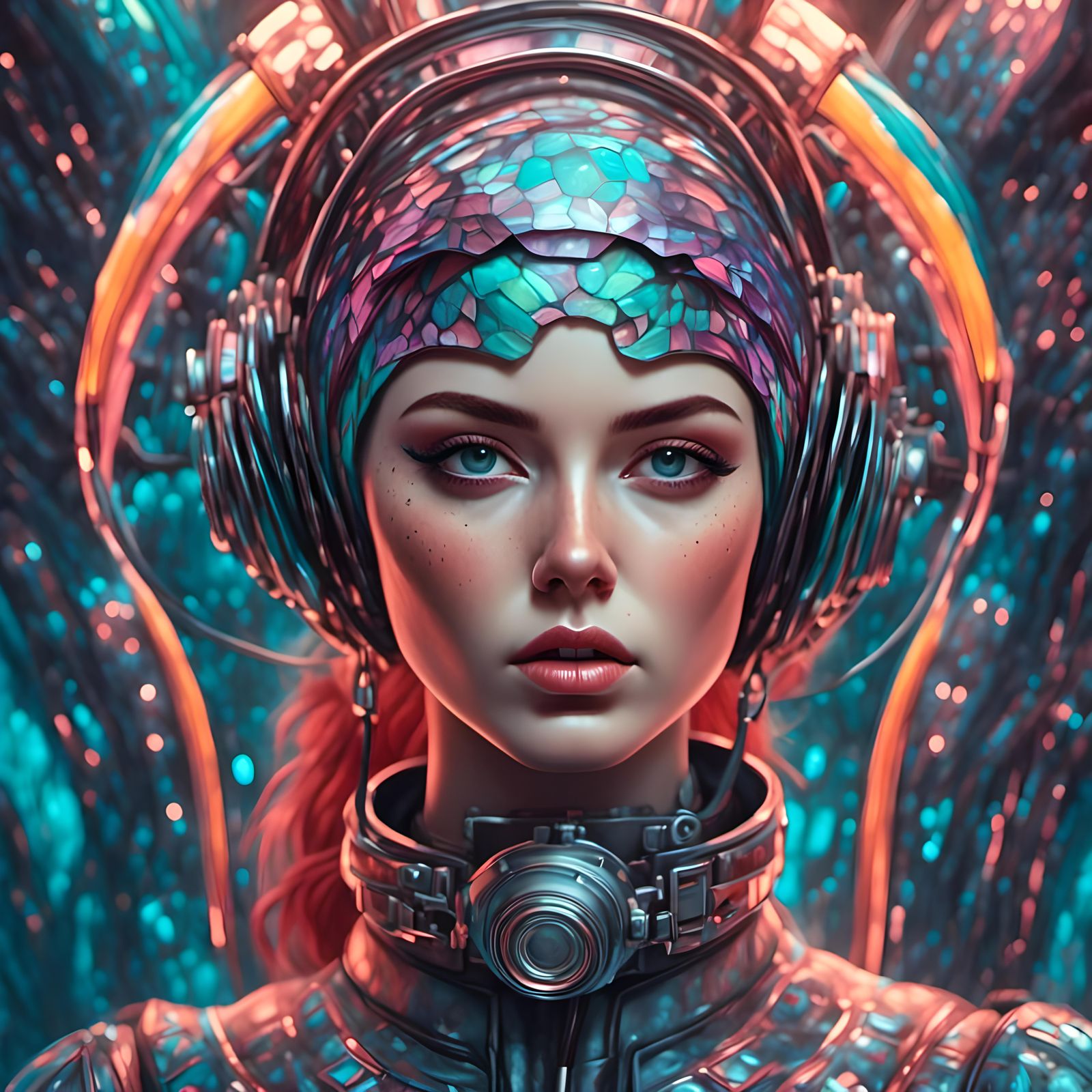 Venusian Doctor Portrait in Abstract Style