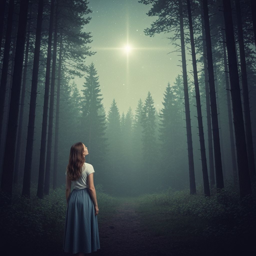 Woman on a Swing in Twilight, Impressionistic Style