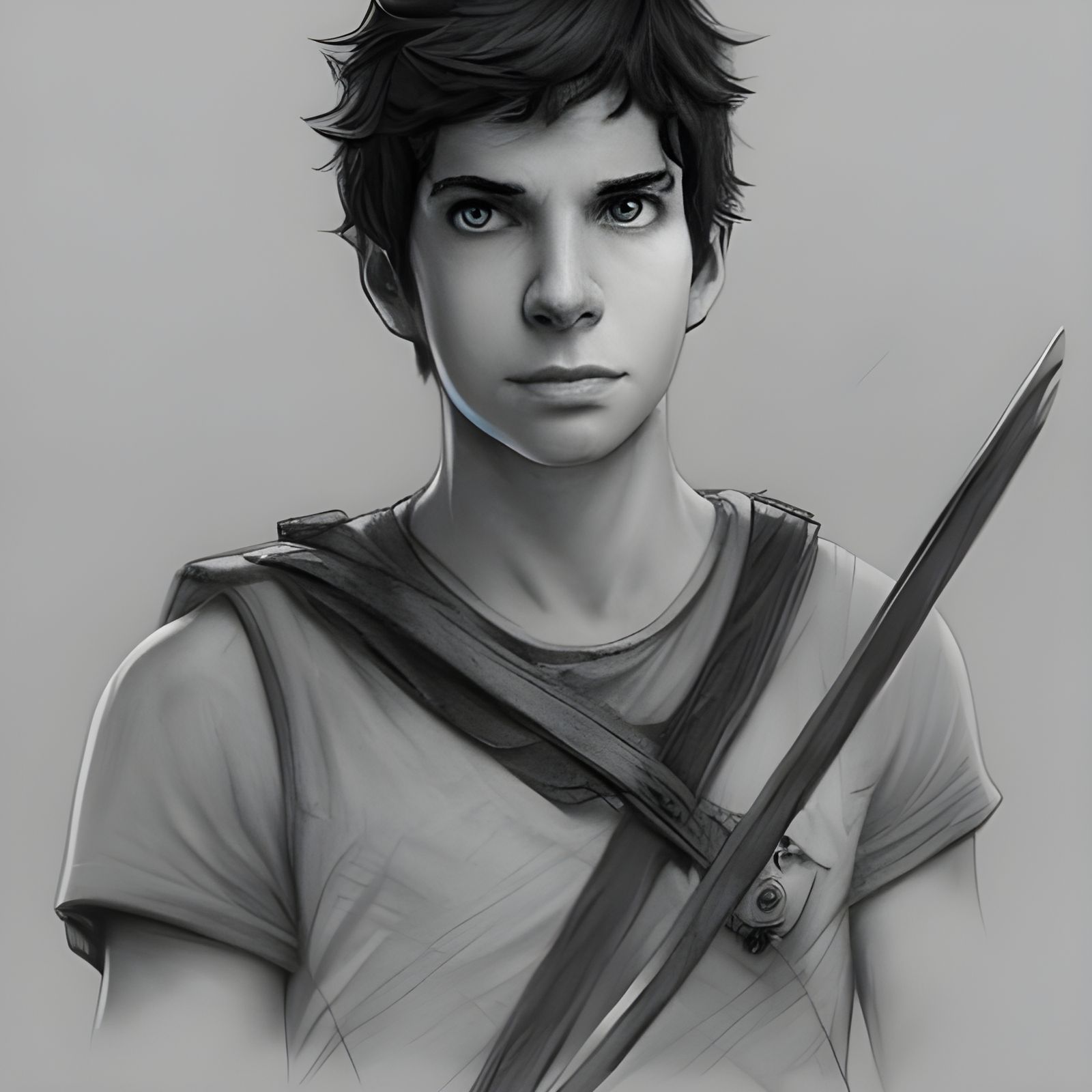 Percy Jackson at Camp Half-Blood by Greg Rutkowski