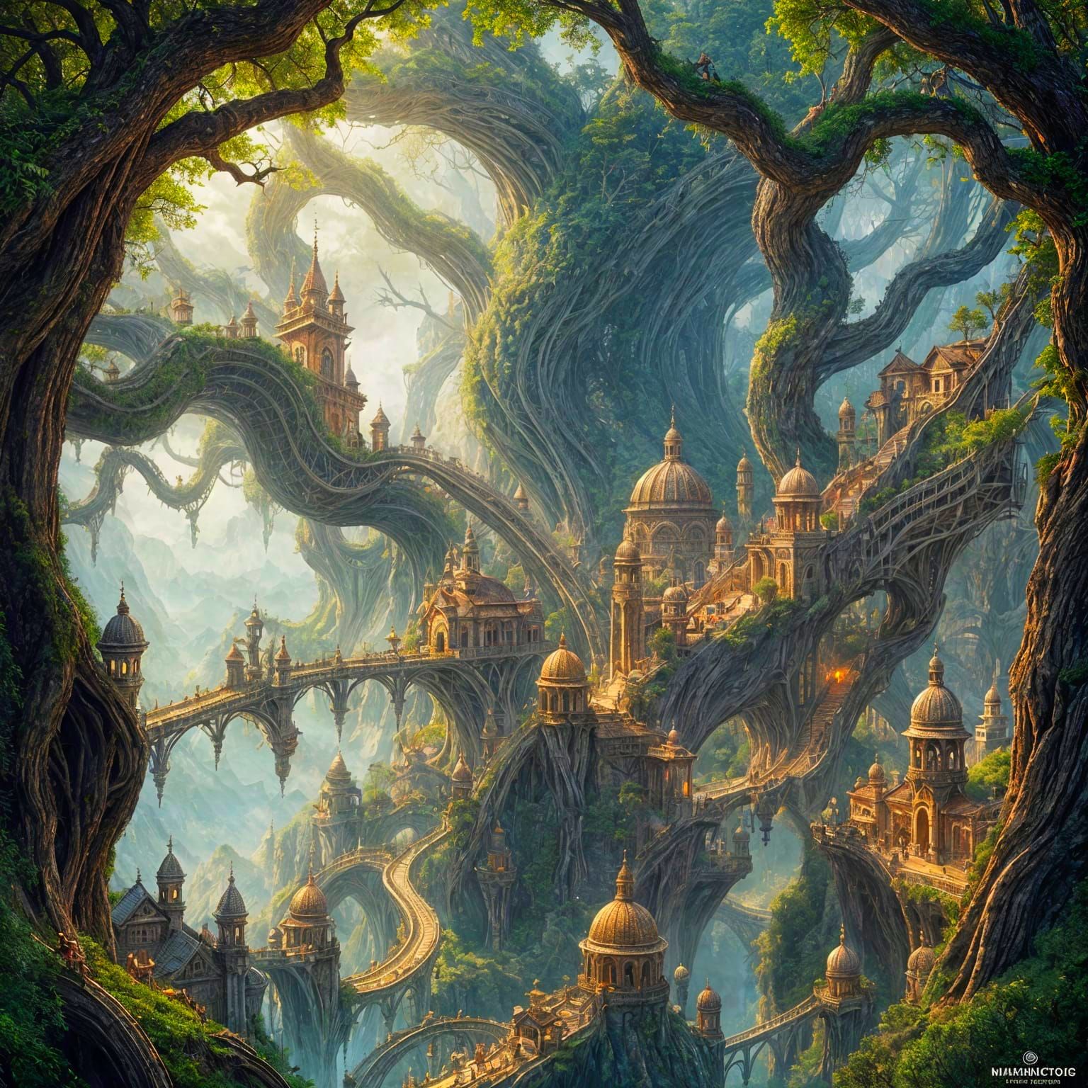 Society in a Tree: Epic Digital Matte Painting