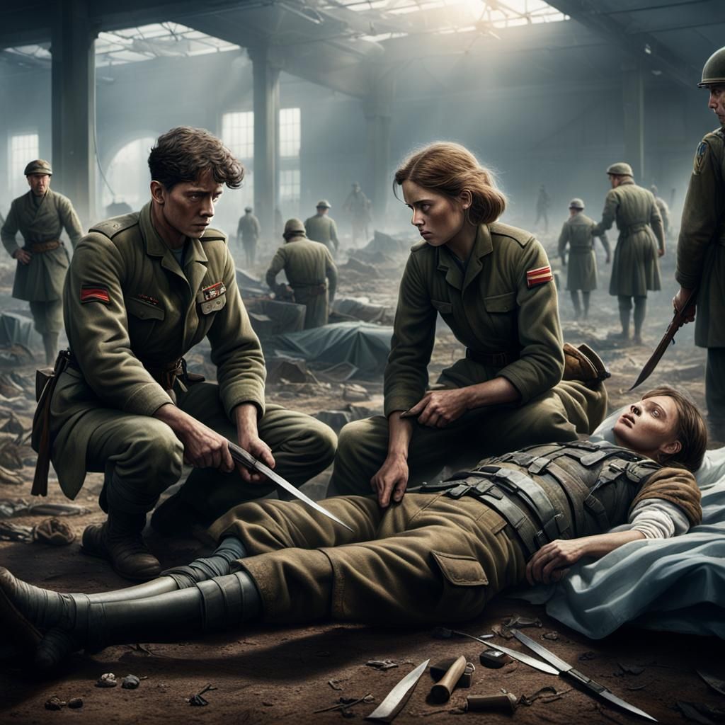 Civil War Field Hospital: Meticulously Detailed Digital Pain...