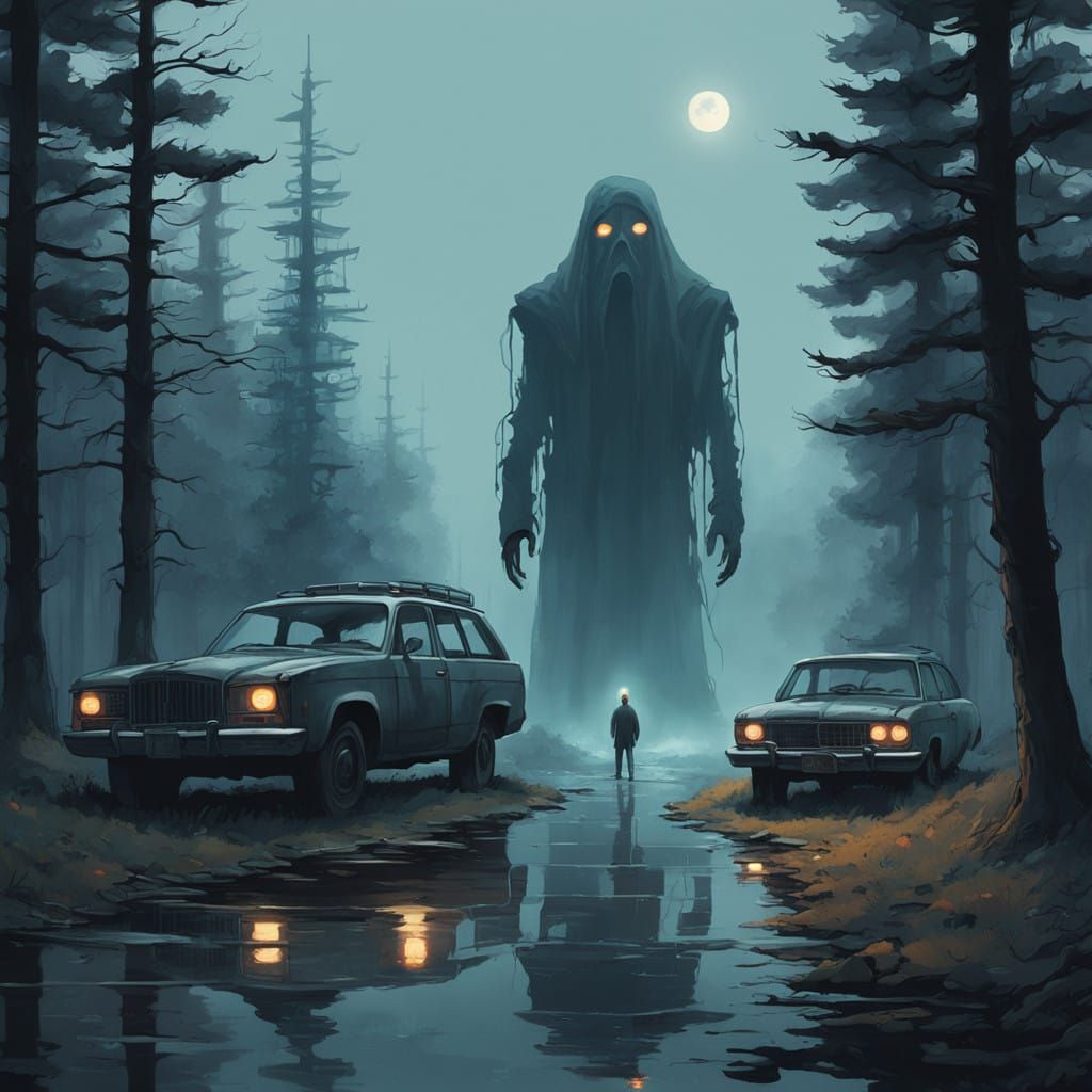 Ethereal Apparition in Ominous Atmosphere