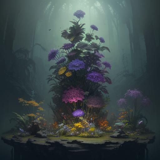 Intricate Insect Terrarium in Dark Fantasy Style