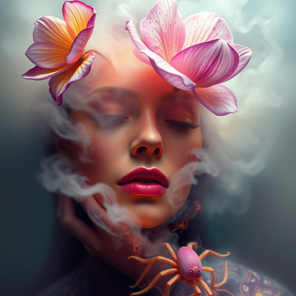 Surreal Galaxy Home with Bizarre Creatures, Hyperrealism