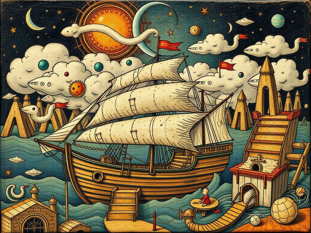 Abstract AI Image Inspired by Random Words