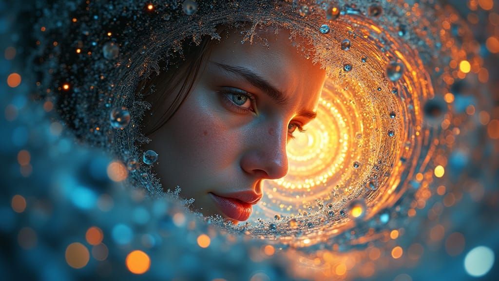 Surreal Sacred Geometry Mirror Reflection