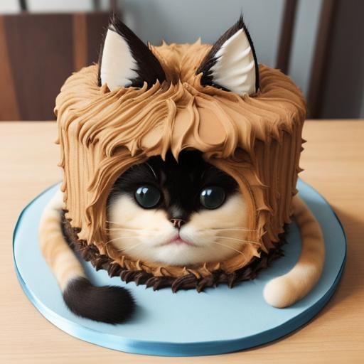 Living Fuzzy Food: A Cat Cake