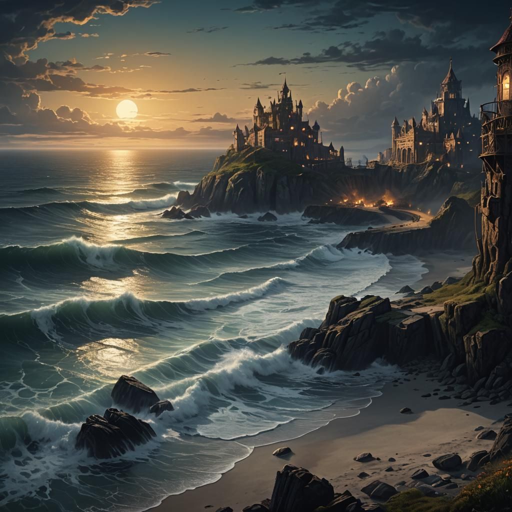 Dawn Seascape Matte Painting on Artstation