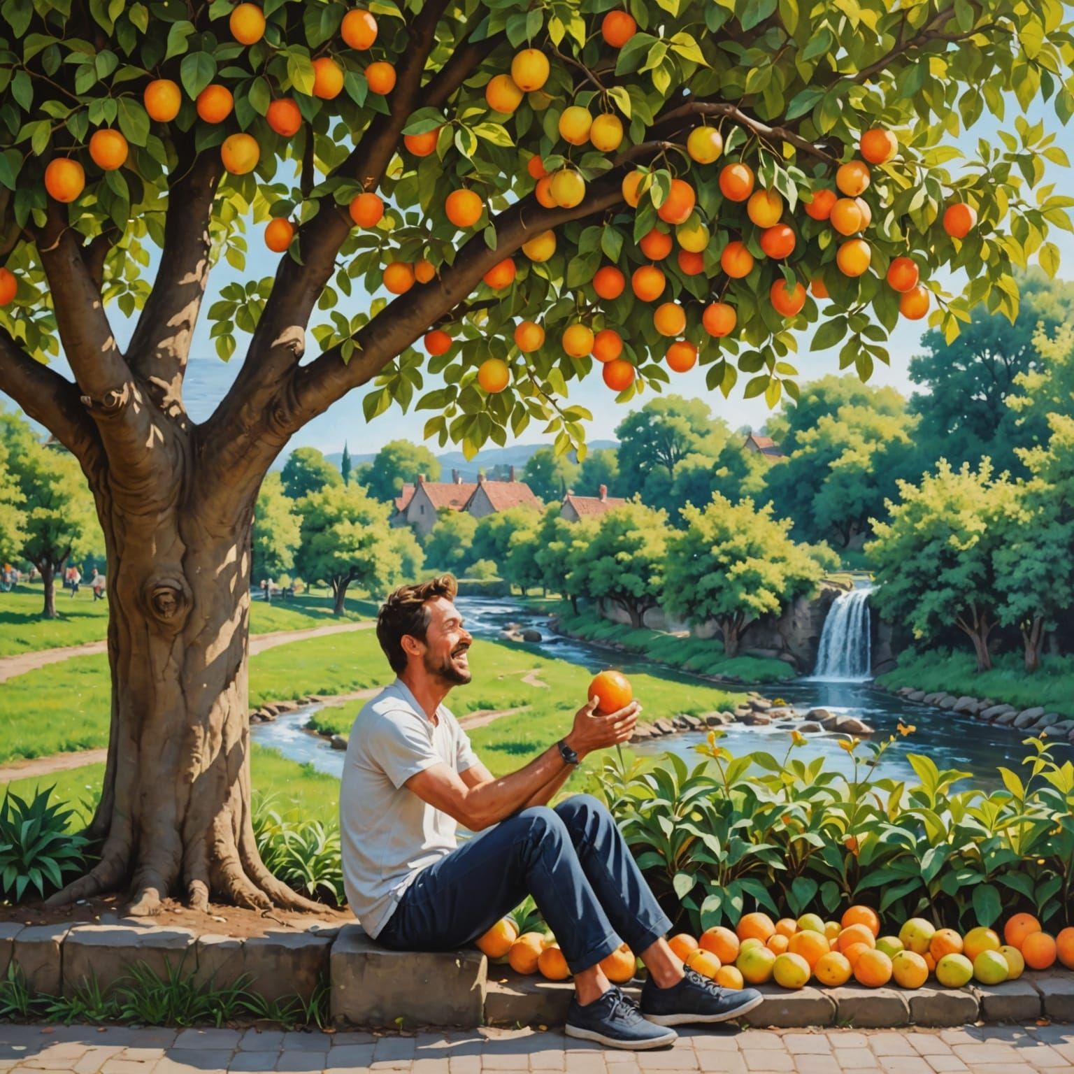 Joyful Garden Mural Captivates Passersby