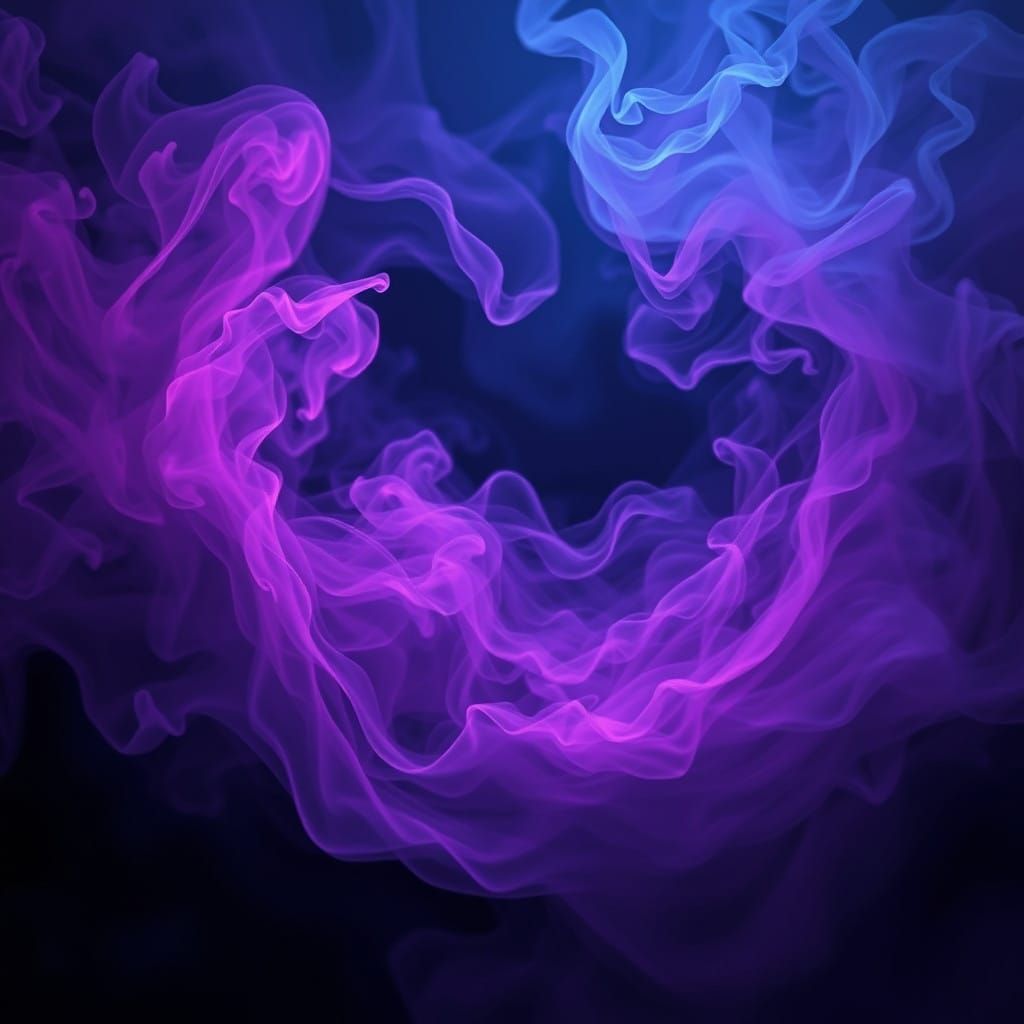 Ethereal Purple and Blue Mist in Surreal Dreamscapes