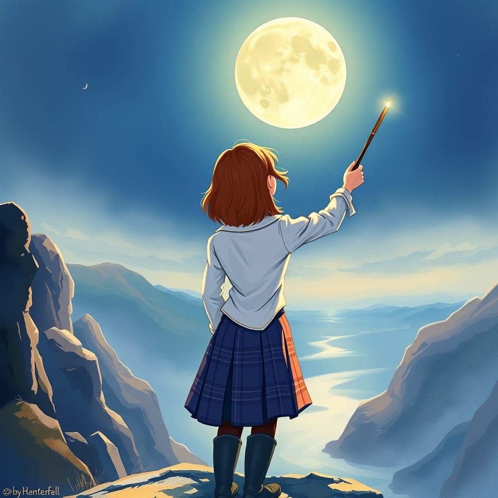 Hermione Granger Under the Dreamy Full Moon