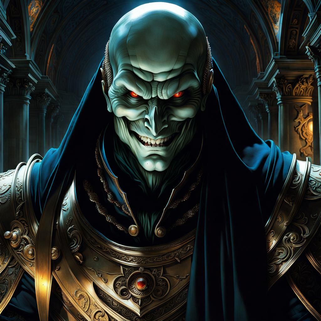 Dark, uncanny (😇🎩😏🥋):1.5, ( Sinister Seraphim) sunderous...