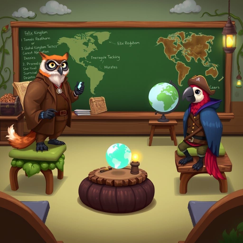 Sage Owl Professor Teaches Animal Kingdom Explorers in Whims...