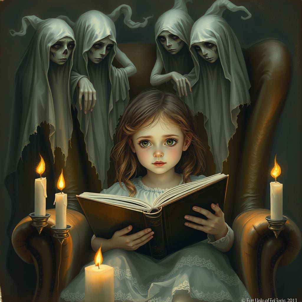 Whispers of Forgotten Tales in a Haunted Study