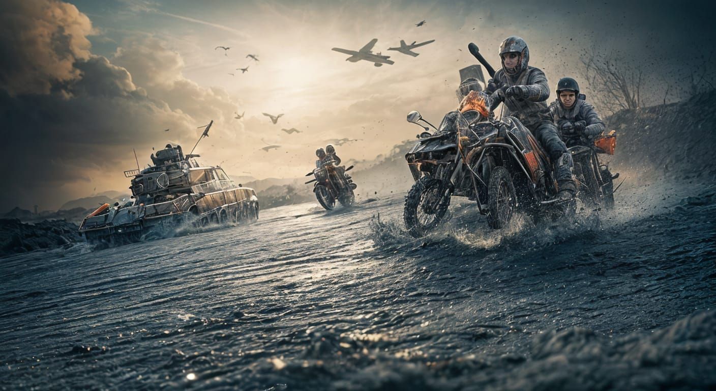 On The Run: Hyperrealistic Cinematic Scene