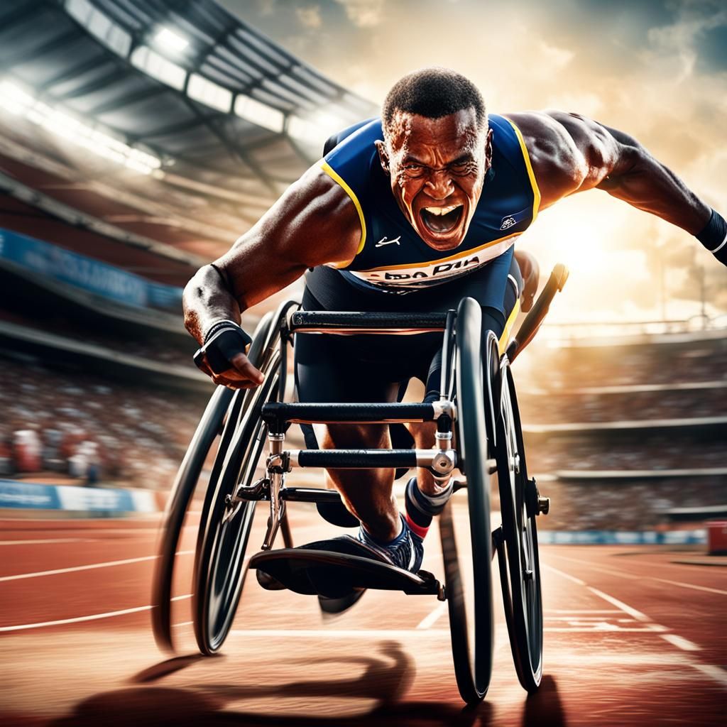 Para-Athlete's Triumphant Victory in Hyperrealistic Digital ...