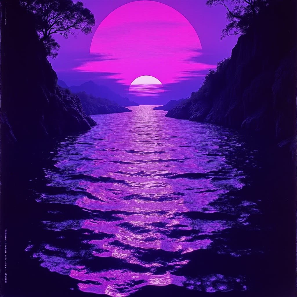 Shimmering Neon River to Endless Space