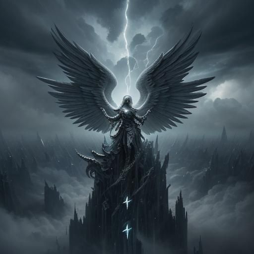 Angels Ascending Through Stormy Skies