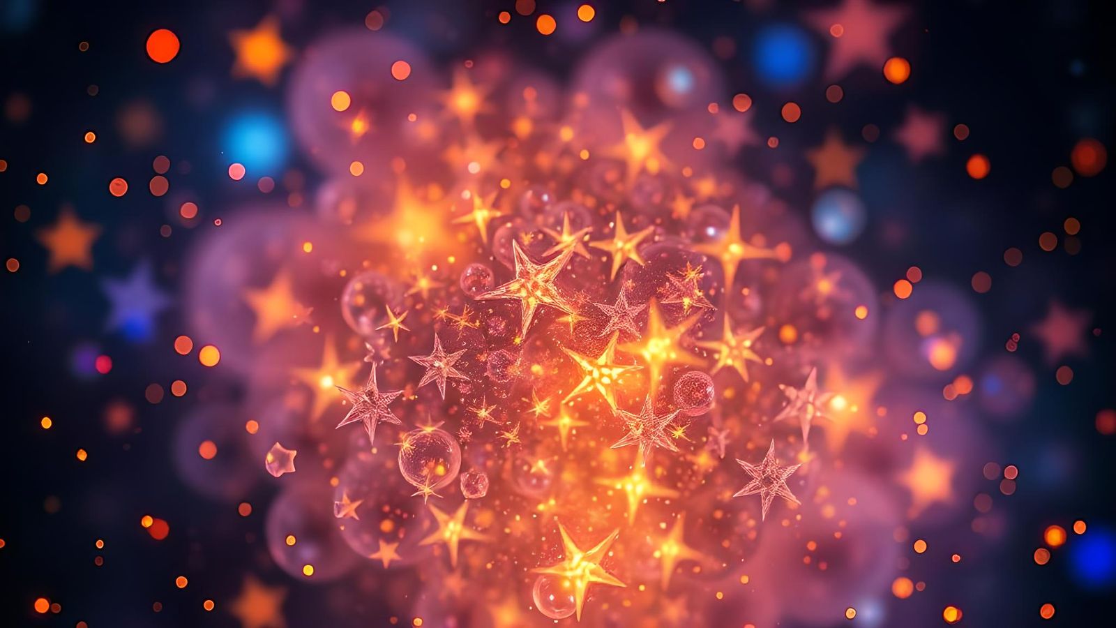 Ethereal Star Clusters in Ultra Fluorescent Colors