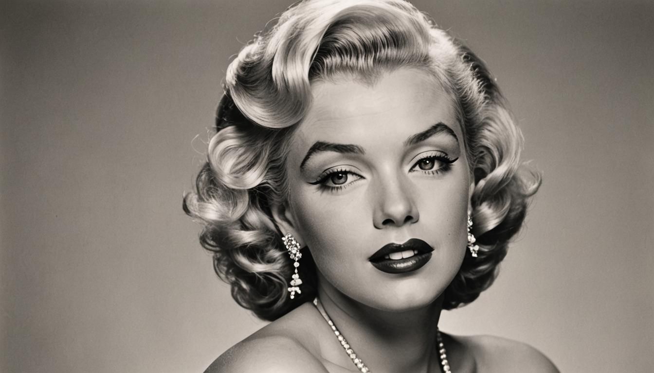 Marilyn Monroe Inspired Woman in Snowy Landscape