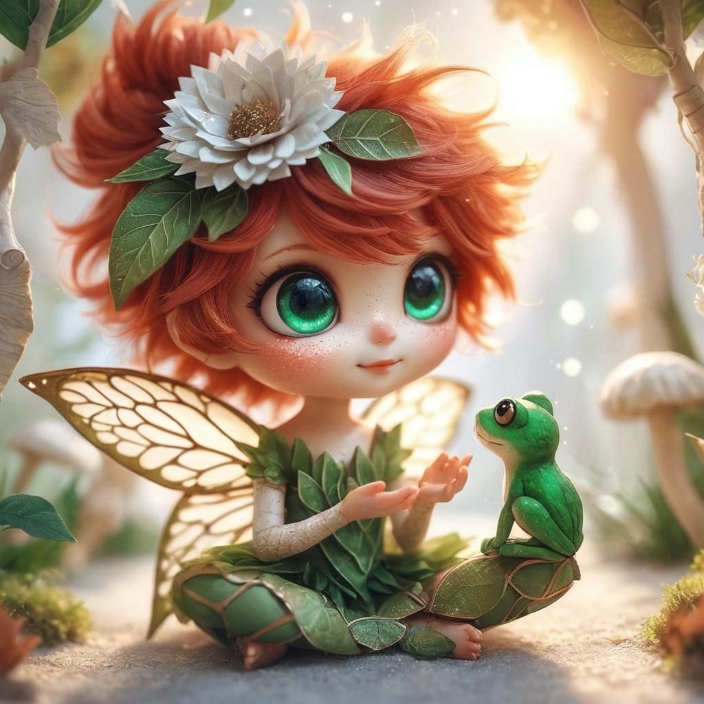 Adorable Chibi Fairy Illustration