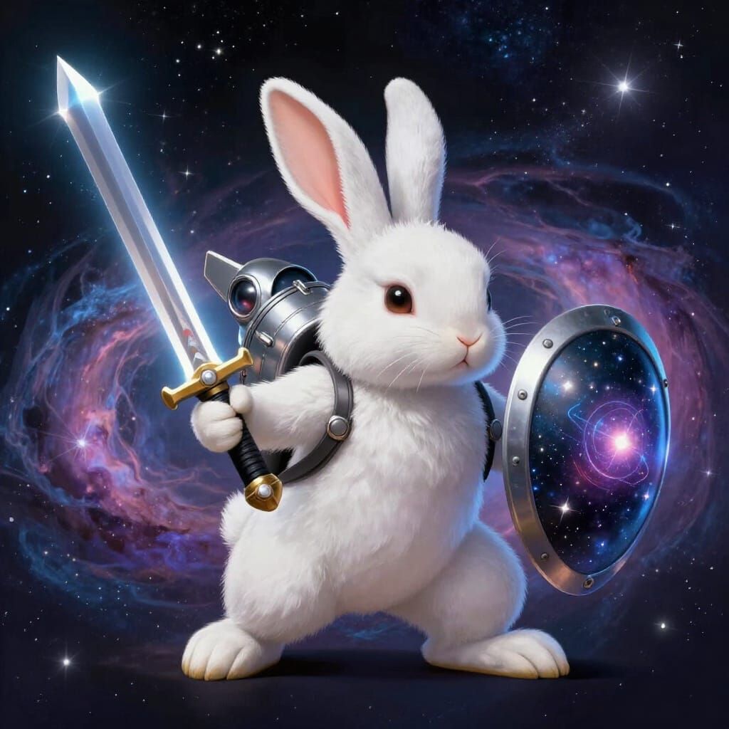 Bunny Warrior with Jetpack and Sky Sword