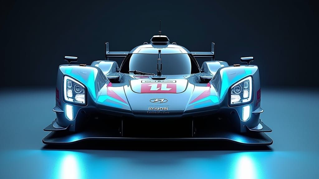 Futuristic Hyundai LMP1 Le Mans Race Car