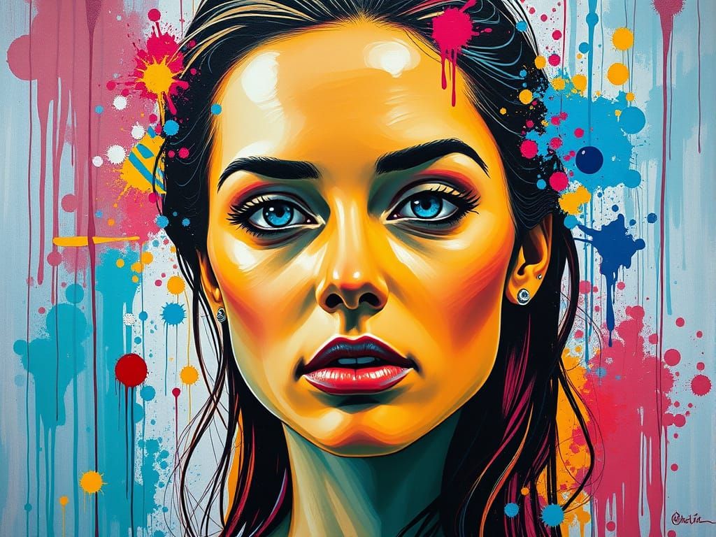 Graffiti Portrait in Impossible Perspectives