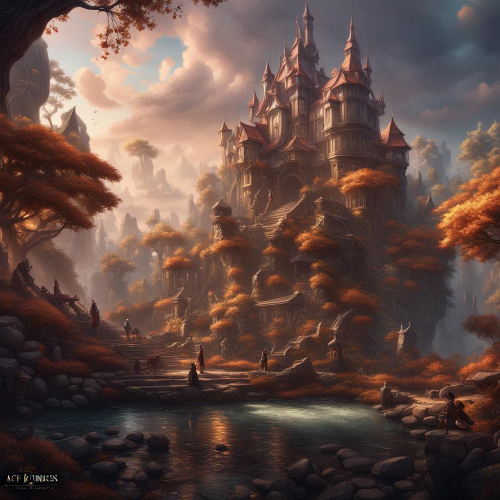 Fantastical Act of Kindness in Detailed Matte Painting