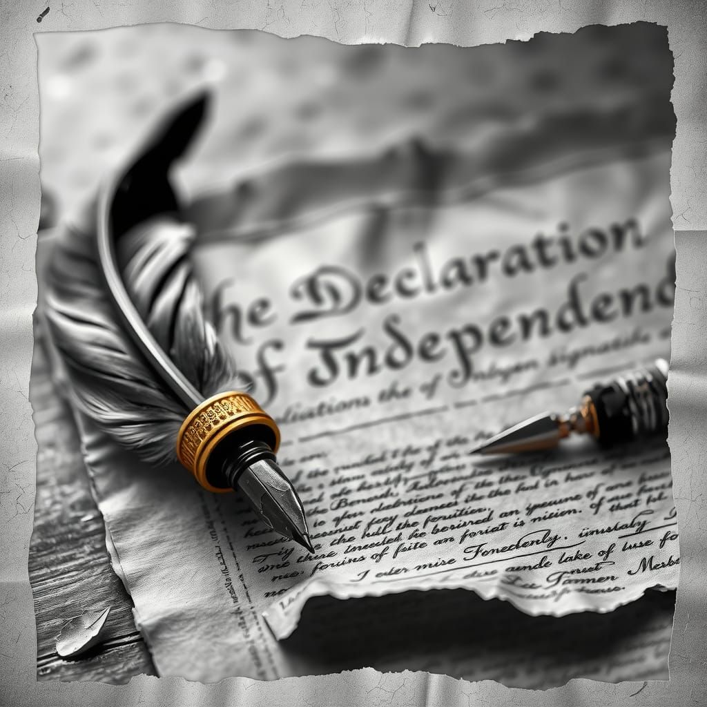 Declaration of Independence: Vintage Photo of Quill Pen