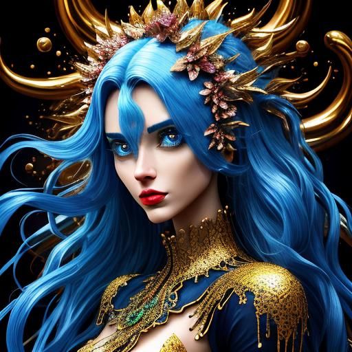 Surrealistic Glamour: An Elegant Psychedelic Masterpiece