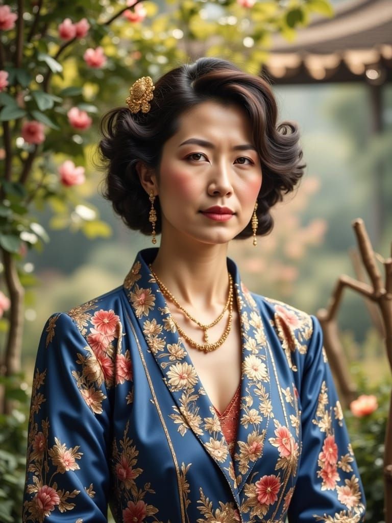 Portrait of Sauvanne in a Chinese Garden