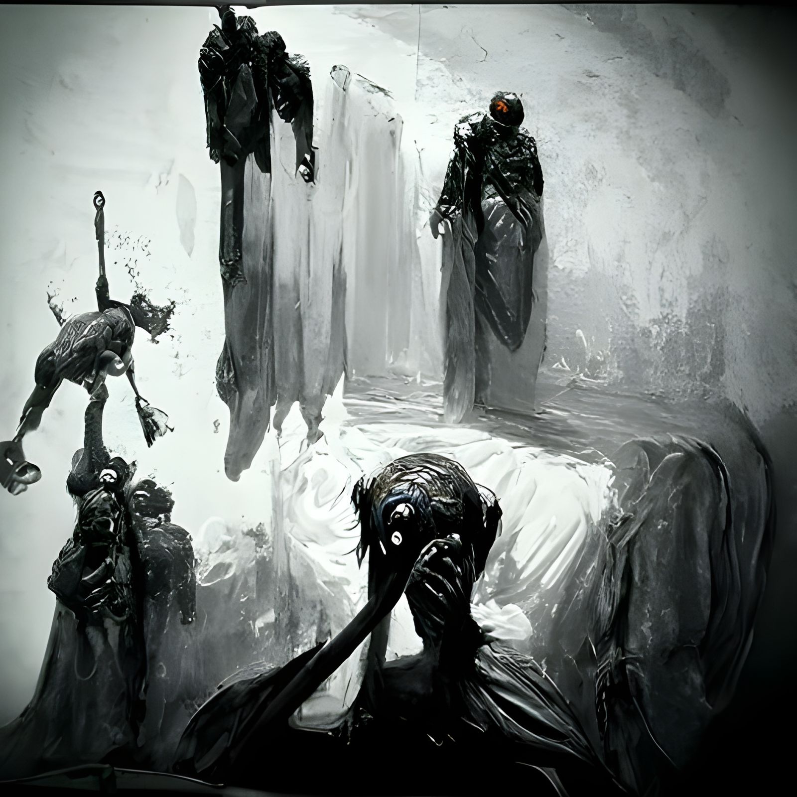 OCD Depicted in Horror Engraving Style