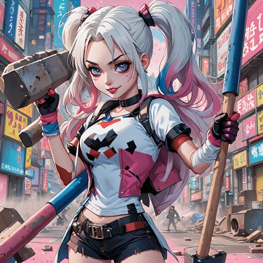 Harley Quinn Anime Key Visual in Tokyo