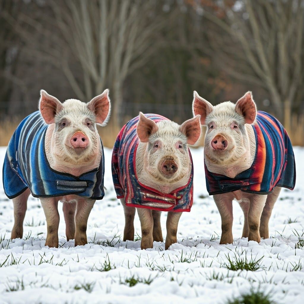 Pigs in Blankets in Winter Field
