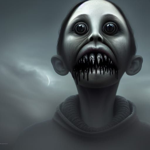 Black Ooze Monster Matte Painting