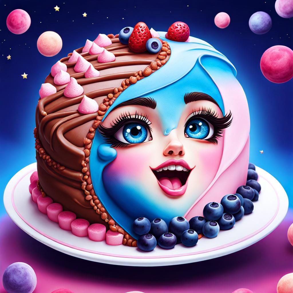 Cake Girl: A Delicious Matte Painting