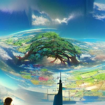 World Tree in Anime Key Visual Style