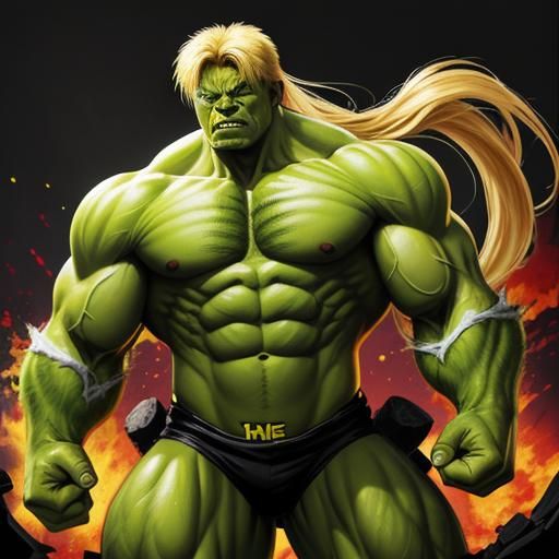 Hulk Hogan Fusion with Blonde Hair