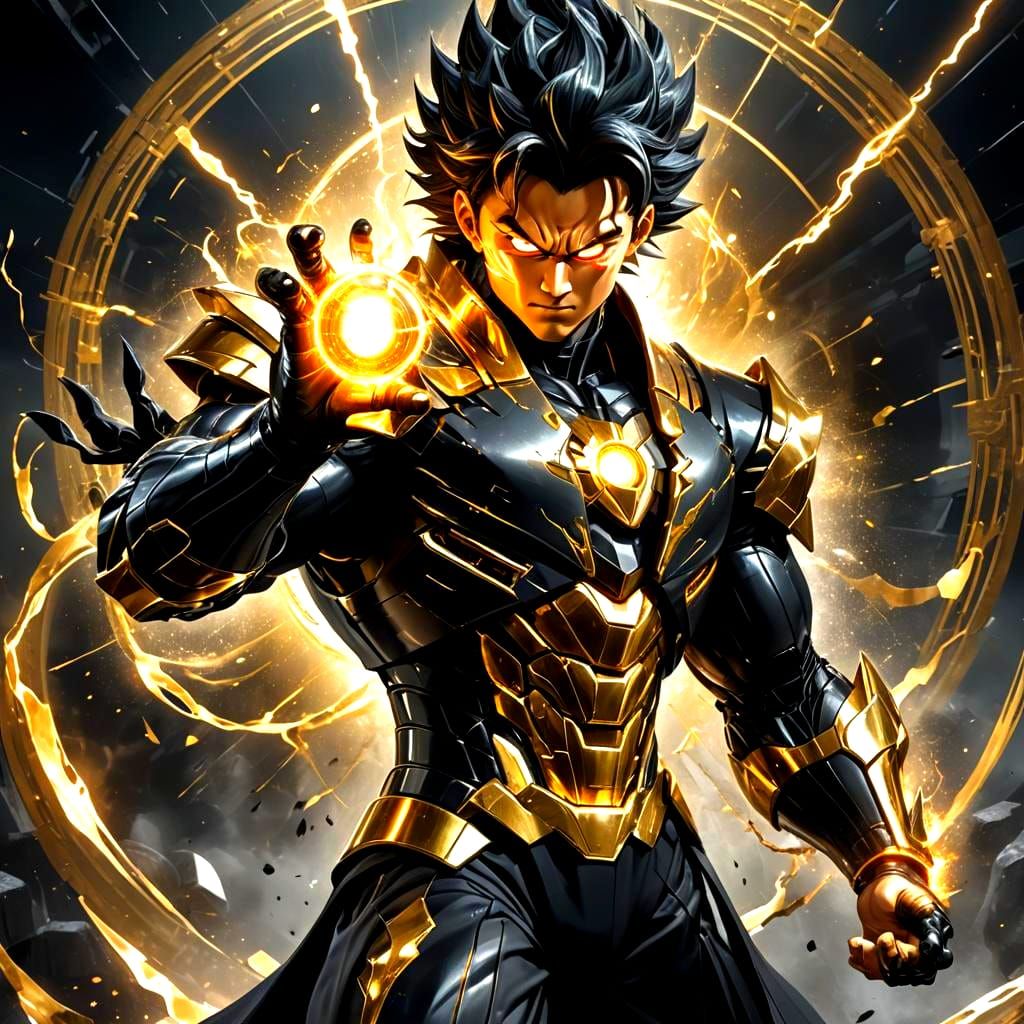 Cybernetic Supervillain Powers Up with Gold Light