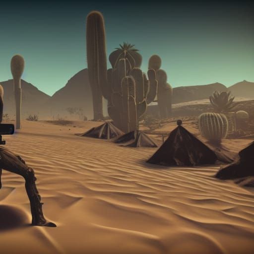 Post-Apocalyptic Desert City Concept Art