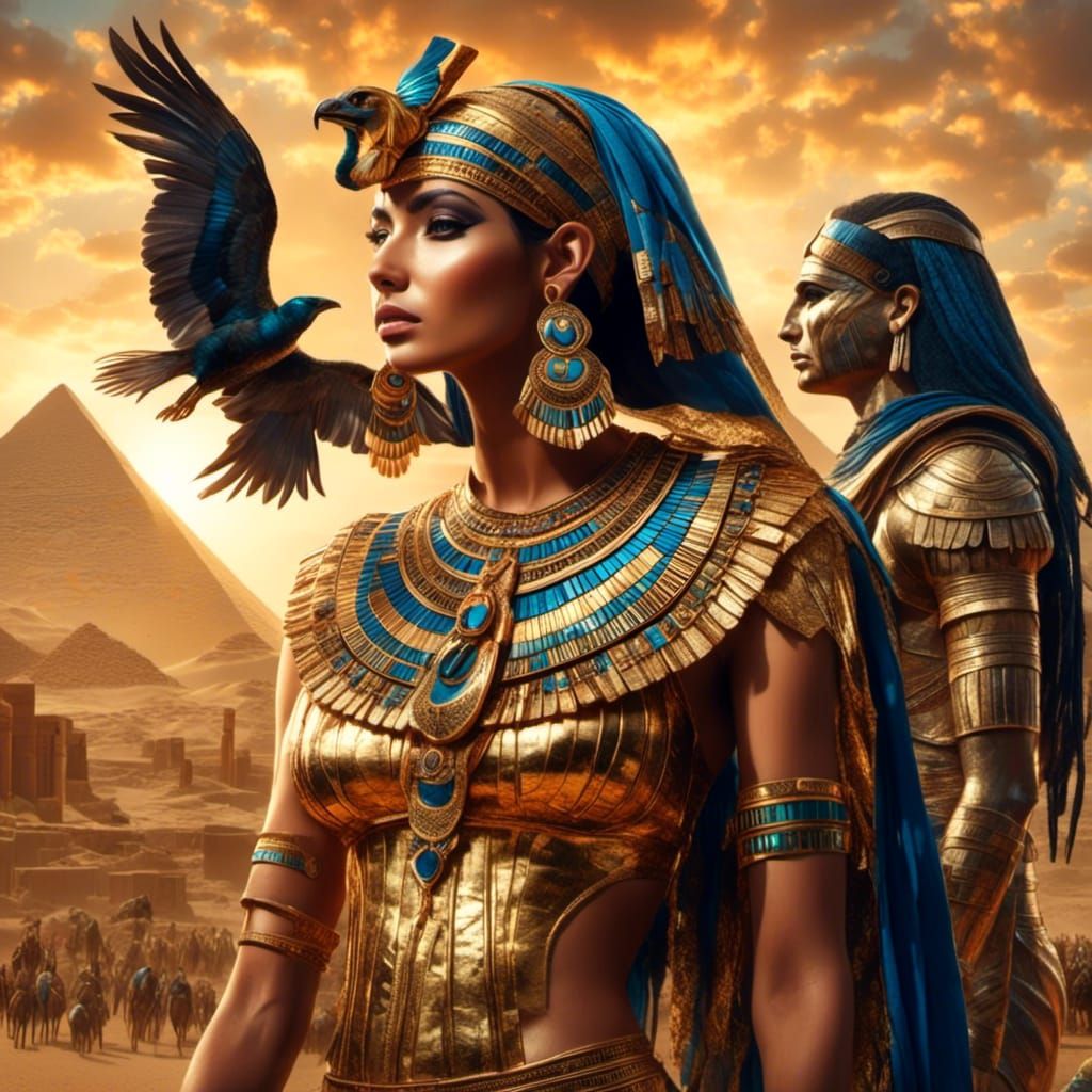 Hyperrealistic Portrait of Cleopatra in Ancient Egypt