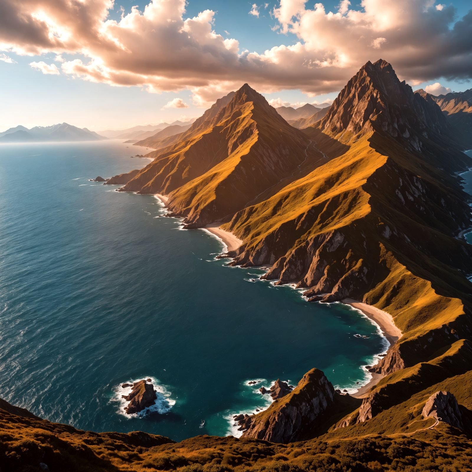 Breathtaking Hyperrealistic Oceanic Landscape in Cinematic S...