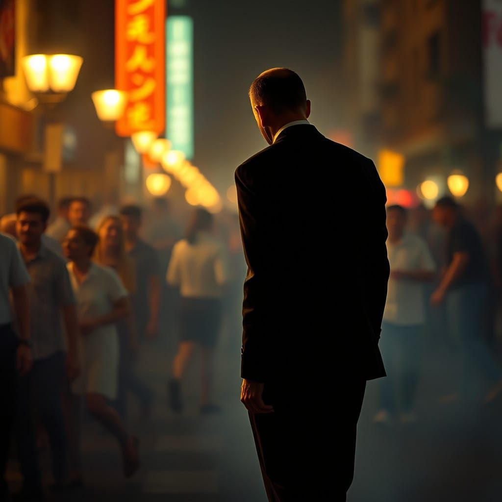 A Man Lost in Thought, Disappearing into the Shadows