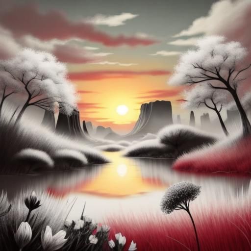 Simple Black and White Abstract Image