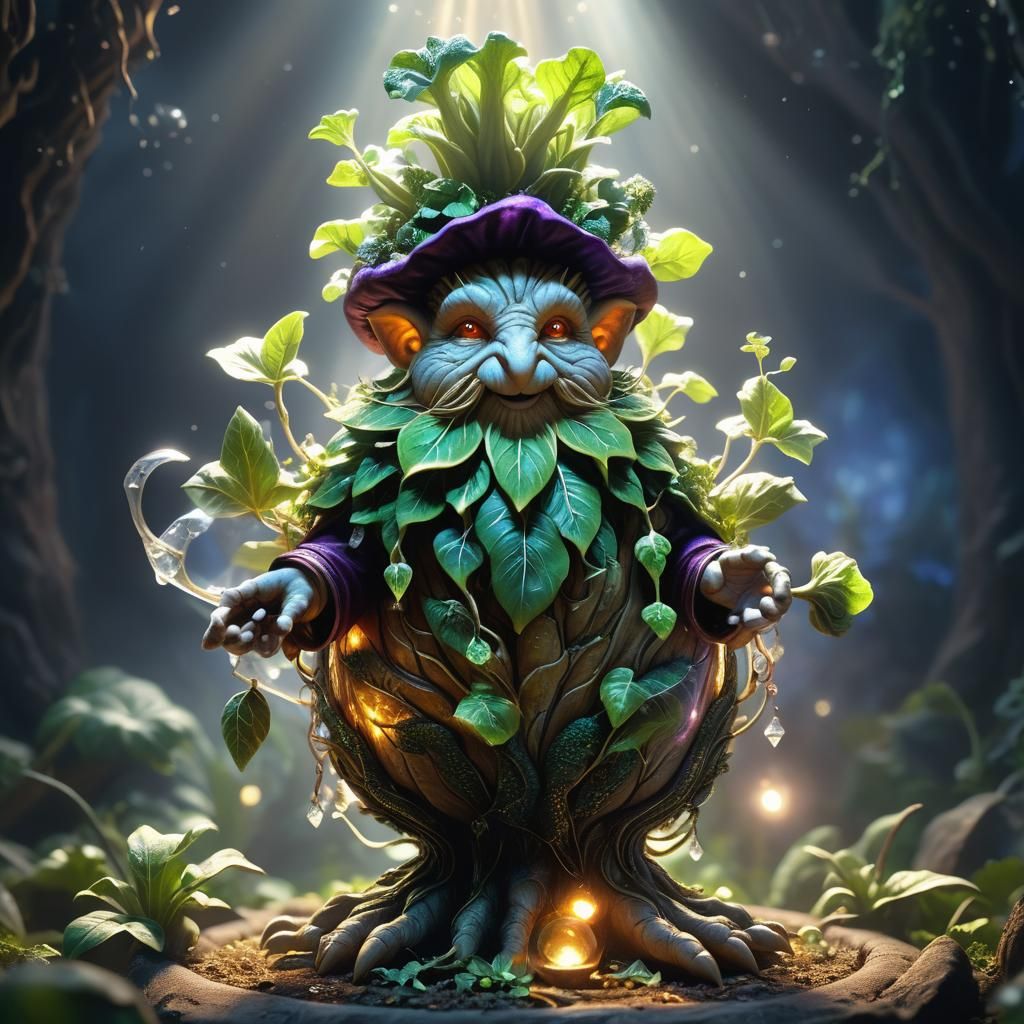 Mandrake Fae Romantic Wizard Ball in Ethereal Style